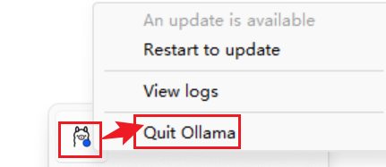 重启 Ollama 1